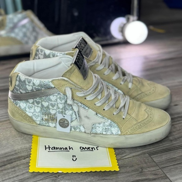 Golden Goose Swarovski crystal heart pattern Midstars — size 40 (US 10) // $1795 - Picture 4 of 14